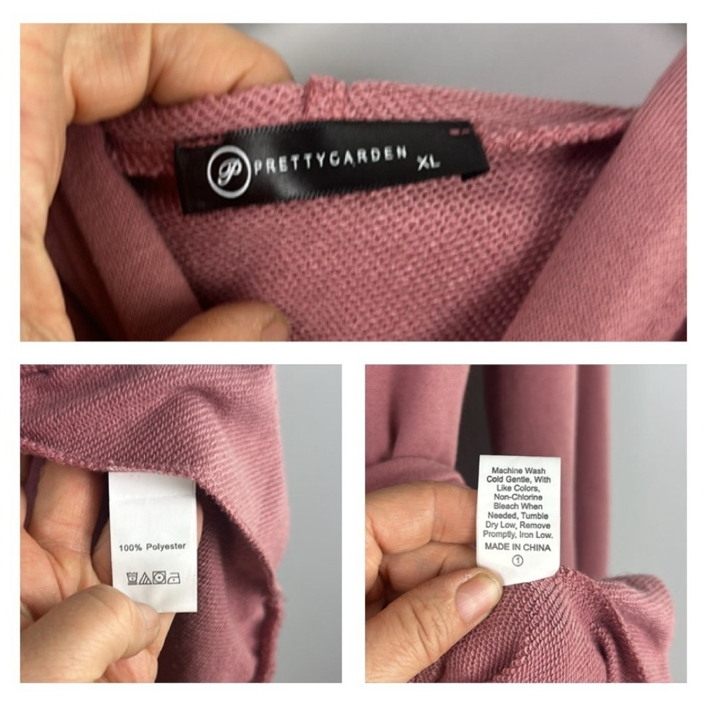 PRETTYGARDEN Womens Hooded Sweatshirt Dress Long Sleeve Pullover Hoodie Size XL - Picture 16 of 16